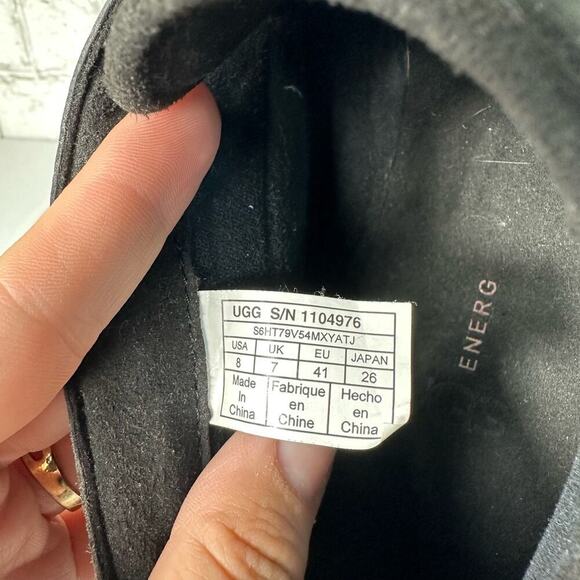 Ugg Boots Union Chukka Leather Waterproof Lace Up Treadlite Charcoal Black 8 - Picture 5 of 11